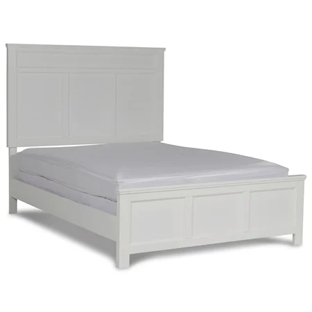 Transitional Twin Panel Bed with Decorative Molding